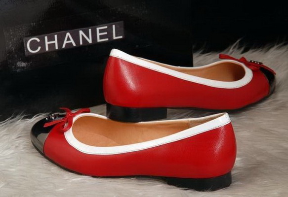 CHANEL Shallow mouth flat shoes Women--055